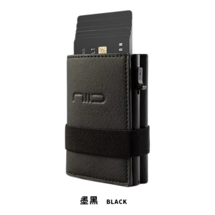 NIID - Slide Mini Wallet II‧環保純素皮革 RFID小銀包型卡片盒 黑色 (NID10144)