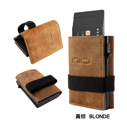 NIID - Slide Mini Wallet II‧環保純素皮革 RFID小銀包型卡片盒 黑色 (NID10144)