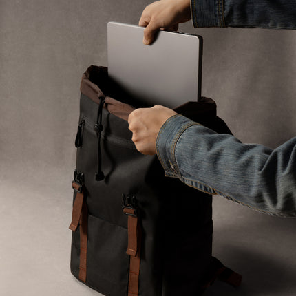 tomtoc Vintpack-TA1 城市漫行雙肩包 15.6吋/22L 經典黑 TA1M1D2