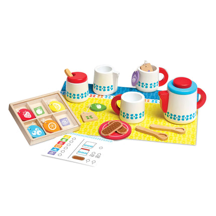 Melissa & Doug - Wooden Steep & Serve Tea Set MD9843