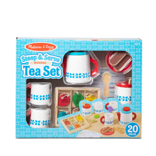 Melissa & Doug - Wooden Steep & Serve Tea Set MD9843