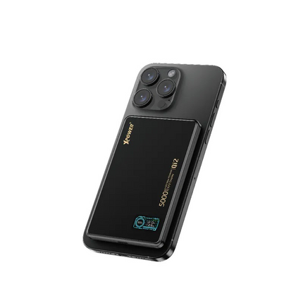 XPower MagDigita5 彩屏顯示鋁合金外殼 5000mAh PD3.0+QI2 磁吸移動電源