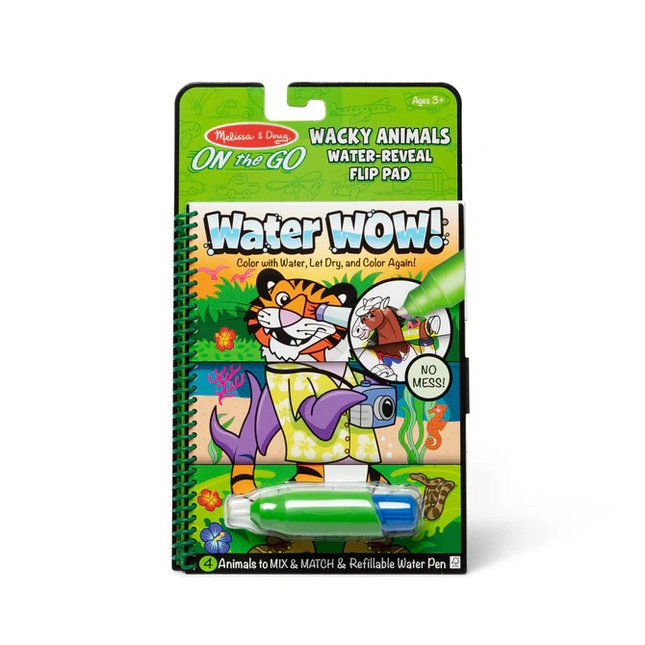 Melissa and Doug-Water Wow! Wacky Animals Water Reveal Flip Pad