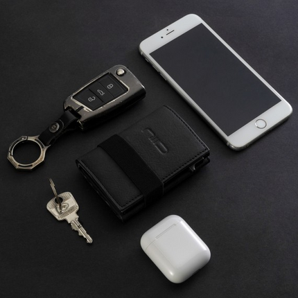 NIID - Slide Mini Wallet II‧環保純素皮革 RFID小銀包型卡片盒 黑色 (NID10144)