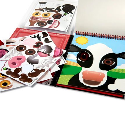 Melissa & Doug Make-a-Face-Farm Reusable Sticker Pad