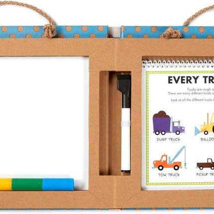 Melissa & Doug Natural Play: Draw, Create Reusable Drawing & Magnet Kit – Trucks