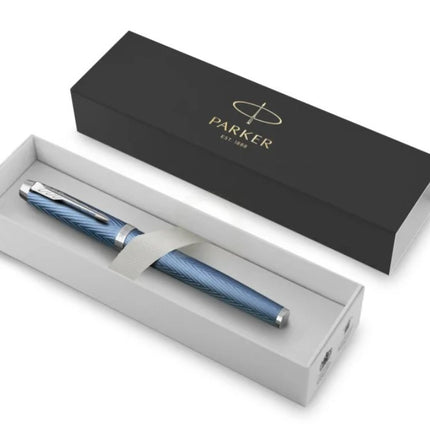 PARKER - 派克 IM Premium 鋼筆 2143651 CT 藍灰色漆 銀夾 - BUYFRIENDLY