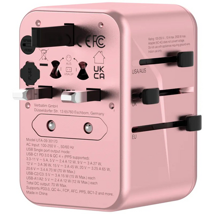 Verbatim GaN III 70W 通用旅行轉插 (UTA-09)