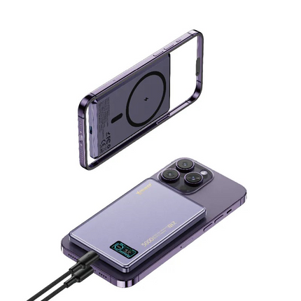 XPower MagDigita5 彩屏顯示鋁合金外殼 5000mAh PD3.0+QI2 磁吸移動電源