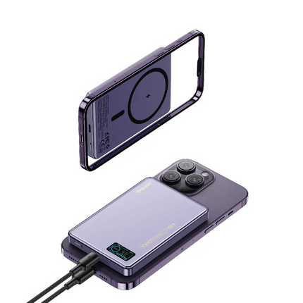 XPower MagDigita彩屏顯示鋁合金外殼 10000mAh PD3.0+QI2 磁吸移動電源