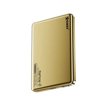 XPower M10K 2合1鋁合金數顯 10000mAh PD3.0+磁吸無線外置充電器 黃金特別版 #607610 - BUYFRIENDLY