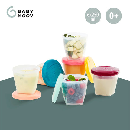 Babymoov Babybols 可重複書寫密封食物儲存碗 – 6個 x 250毫升(L碼) - BUYFRIENDLY