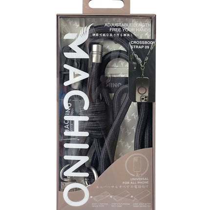 MACHINO 8mm 兩用掛繩手機背帶 MC-LG09 黑色 - BUYFRIENDLY