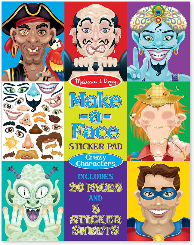 Make-a-Face - Crazy Characters Sticker Pad - BUYFRIENDLY
