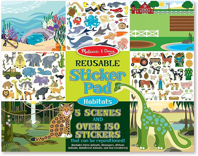 Melissa & Doug - Reusable sticker Pad-Habitats - BUYFRIENDLY