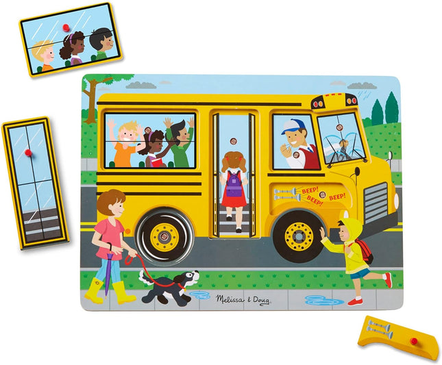MELISSA & DOUG-THE WHEELS ON THE BUS SOUND PUZZLE - BUYFRIENDLY