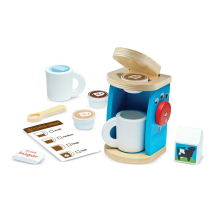 MELISSA & DOUG-WOODEN BREW & SERVE COFFEE SET - BUYFRIENDLY