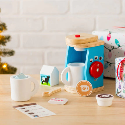 MELISSA & DOUG-WOODEN BREW & SERVE COFFEE SET - BUYFRIENDLY