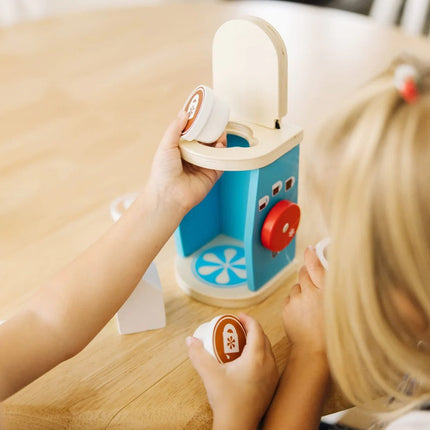 MELISSA & DOUG-WOODEN BREW & SERVE COFFEE SET - BUYFRIENDLY