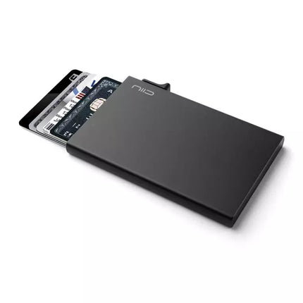 NIID - RFID‧五卡齊放‧自動式金屬卡片盒 黑色 - BUYFRIENDLY
