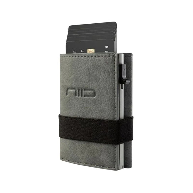 NIID - Slide Mini Wallet II‧環保純素皮革 RFID小銀包型卡片盒 灰色 - BUYFRIENDLY