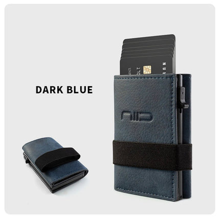 NIID - Slide Mini Wallet II‧環保純素皮革 RFID小銀包型卡片盒 靛藍色 - BUYFRIENDLY