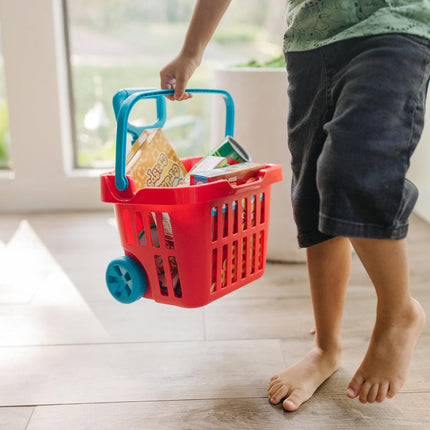 Pretend Shopping - Fill & Roll Grocery Basket Play Set - BUYFRIENDLY