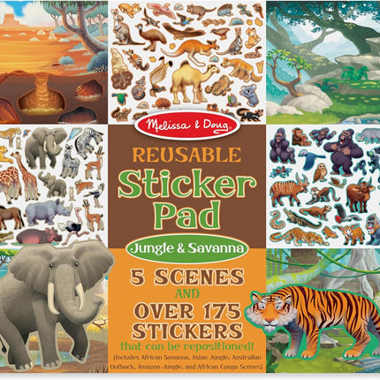Reusable Sticker Pad - Jungle & Savanna - BUYFRIENDLY