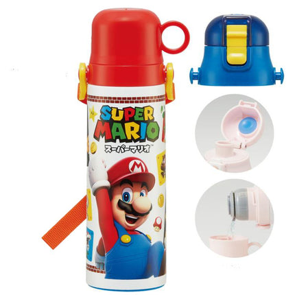 SKATER卡通 2 WAYS保溫不鏽鋼水壺SUPER MARIO (SKDC6-622403) - BUYFRIENDLY