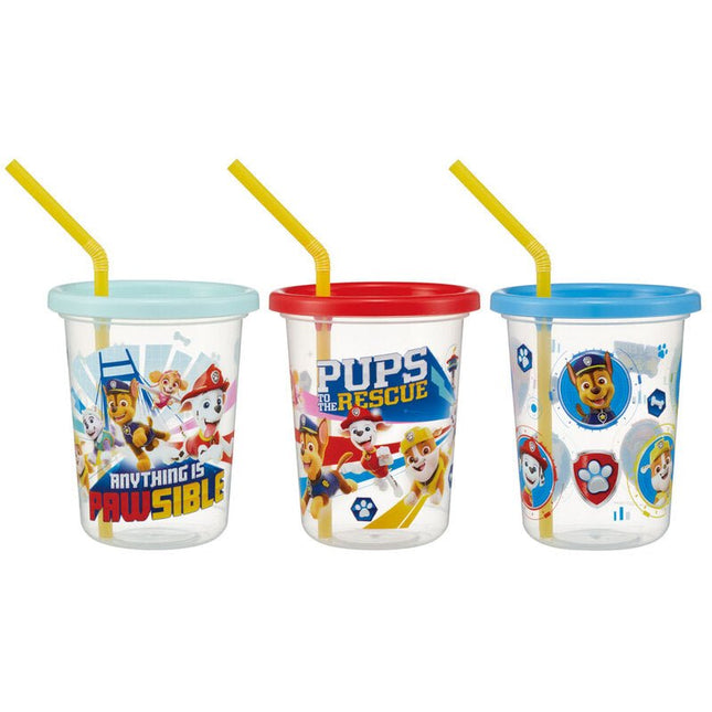 SKATER 塑料杯帶吸管 PAW PATROL 23 320ML 3 件套 (SIH3ST-652721) - BUYFRIENDLY
