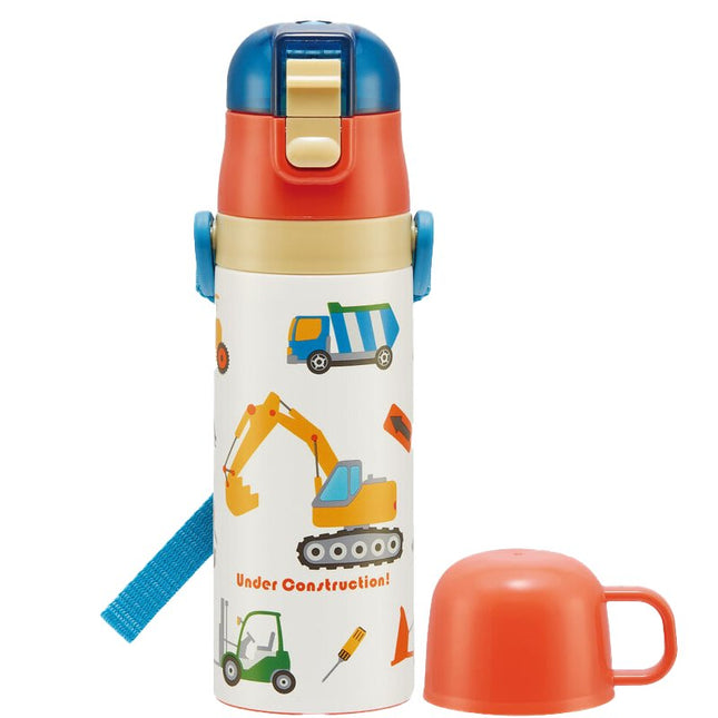 SKATER兒童直飲一鍵不鏽鋼2WAY保溫瓶 WORKING CAR (SKDC4-600067) - BUYFRIENDLY